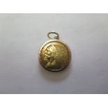 An American 5 dollar gold coin on a 9ct gold mount, total weight approx 9.8gs