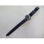 A Seawatch superwaterproof 23 jewel manual wind wristwatch, 35mm wide, running in saleroom, hands