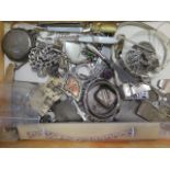 A collection of assorted silver and white metal, total weight approx 25 troy oz