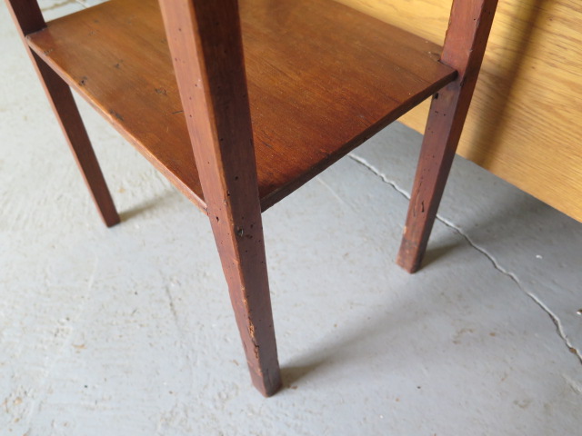 A small mahogany side table with 2 drawers , 70cm tall x 42cm x 32cm - Image 2 of 3