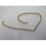 A 9ct yellow gold necklace, 56cm long, approx 41gs marked 375 in good condition