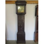 An early 19th century longcase clock, James Hunt of Bradford 1211, brass dial 8 day movement oak