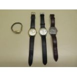 Four Seiko manual wind watches to include 3 gents watches, models 6602-1990 (2) and 66-8050, all