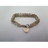 A 9ct link bracelet, approx 16.8grams, generally good condition with some wear consistent with use