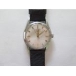 A longines 1960s manual wind gents stainless steel wristwatch case 33cm wide, in good condition