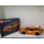 A lego Technic Porsche 911 GT3RJ no 42056 with box, no instructions, believed to be complete but not