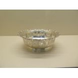 A Mappin and Webb silver pierced bowl, Sheffield 1929/30, 23cm diameter x 8cm tall, approx 16.7 troy