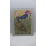 Aube Elleouet-Breton collage signed and dated 1979, 37cm x 25cm, mounted on card in a glazed frame