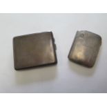 2 x silver cigarette cases, approx 6 troy oz