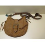 A Nardelli Boslo Nespola brown leather shoulder bag with internal pocket, 30cm wide, some marks in