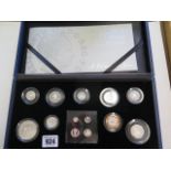 The Queens 80th Birthday collection of silver proof coins by the Royal Mint, including a Maundy set,