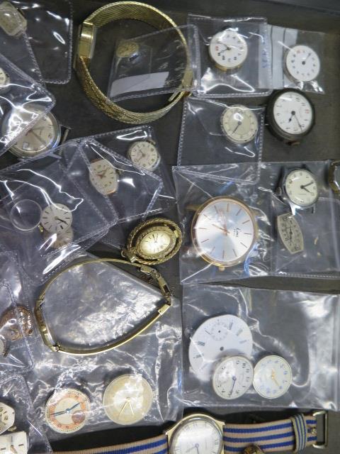 Over 80 various watches and movements, many ticking and suitable for restoration or parts - Image 3 of 4