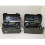 A pair of military field telephone sets, YA7815