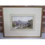 Harry Sutton Palmer (1854-1933) 'Richmond, Yorkshire' watercolour 15cm x 24cm, in a gilt frame