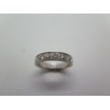 A good quality 18ct white gold 8 stone diamond band ring, each diamond approx 0.15ct/0.20ct, size P,