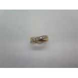 A hallmarked 9ct yellow gold diamond ring, size L, approx 0.12ct and approx 2.2 grams, in good