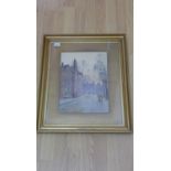 A watercolour entitled Slough Rd Eton, signed R W Fraser 05 in a gilt frame, 60cm x 49cm, painting