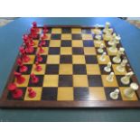 A Victorian/Edwardian ivory club size Jacques & Son Staunton chessmen set with 11cm / 4" King,