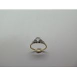 An 18ct gold diamond solitaire ring, the diamond approx 0.50ct, marked 18ct, ring size O/P, approx 2