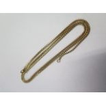 A continental yellow 18ct gold necklace, 67cm long, approx 18.4 grams, in generally good condition