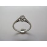 A hallmarked 18ct white gold and diamond solitaire ring, approx 0.20ct, ring size L, weight approx 2