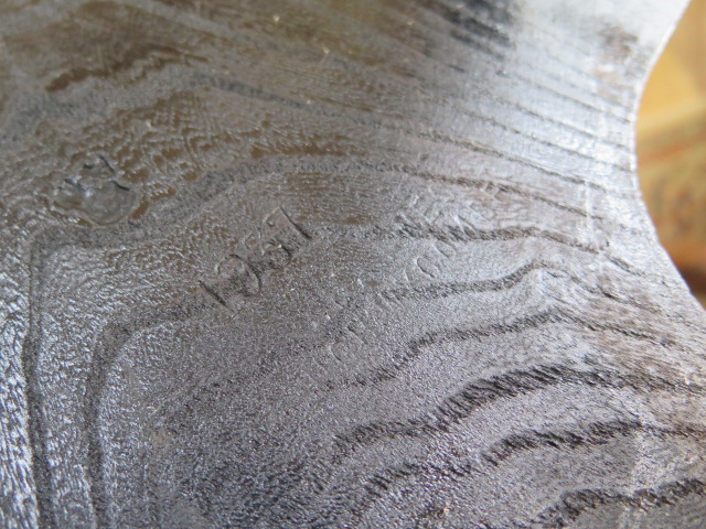 An ash and elm stick back Windsor chair, stamped 1937 to the underside, 106cm high, general age - Image 5 of 5