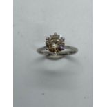 A diamond solitaire ring, 2.19ct with a GIE certificate, set in platinum, size P,. The brilliant cut