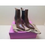 A pair of Paris Texas mock crocodile Beatle ankle boots, size 40, with box, some wear to box