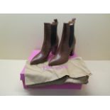 A pair of Paris Texas mock crocodile Beatle ankle boots, size 39 1/2, with box, some wear to box