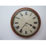 A Victorian mahogany wall clock with a chain fusee movement and 12" painted dial, in generally