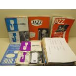 A collection of Jazz journals 1953-1975, also Jazz Monthly and the Mississippi Rag (quantity), as