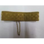 A French 18ct yellow gold bracelet, approx 18cm x 2cm long, approx 40.8 grams, in generally good