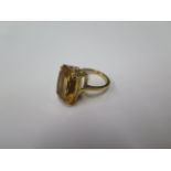 An 18ct yellow gold dress ring, head approx 17mm x 12mm x 10mm, ring size M, approx 8 grams in