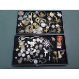 A collection of assorted costume jewellery and silver jewellery, including religious medallions