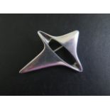 Georg Jensen Henning Koppel abstract brooch, 6cm wide, no 339, in generally good condition