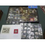 A collection of assorted World coinage, including an1883 silver liberty head one dollar coin