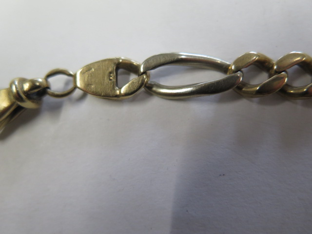 A 9ct bi-colour bracelet, 23cm long, approx 26.2 grams, some wear but generally good condition - Image 2 of 2