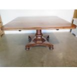 A good quality 19th century tilt top dining / breakfast table on a tapering octagonal column and