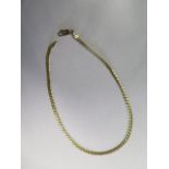 An 18ct yellow gold bracelet, 26cm long, approx 6.3 grams, clasp working and generally good