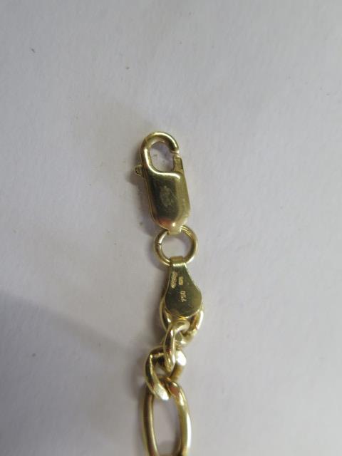 A hallmarked 18ct yellow gold necklace 50cm long, approx 21.3 grams, clasp working in generally good - Image 2 of 2