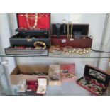A good collection of assorted costume jewellery and watches