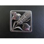 Georg Jensen bird brooch, no 250, 5cm wide generally good condition