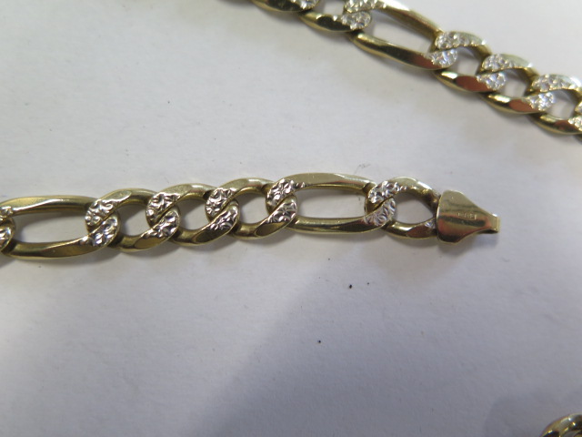 A 9ct yellow and white gold necklace, 63cm long, approx 55.6 grams, in good condition and clasp - Image 2 of 2