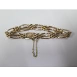 A yellow gold link bracelet marked 12, approx 20cm long, approx 10.5 grams, clasp working with