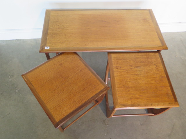 A nest of three G plan side tables, 51cm tall x 99cm x 49cm, in generally good condition with some - Image 2 of 3
