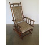 A beechwood American rocking chair