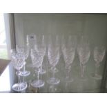 Waterford glass, 6 sherry glasses, 5 champagne flutes, 21cm tall, 5 claret glasses, all good