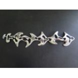 Georg Jensen amoeba bracelet designed by Henning Koppel, 20.5cm long, generally good condition