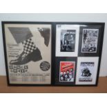 Original framed 1981 advert for the Two Tone Dance craze, film and album, with four framed