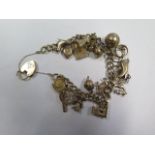 A 9ct gold charm bracelet with 20 assorted charms, bracelet approx 20cm long, total weight approx